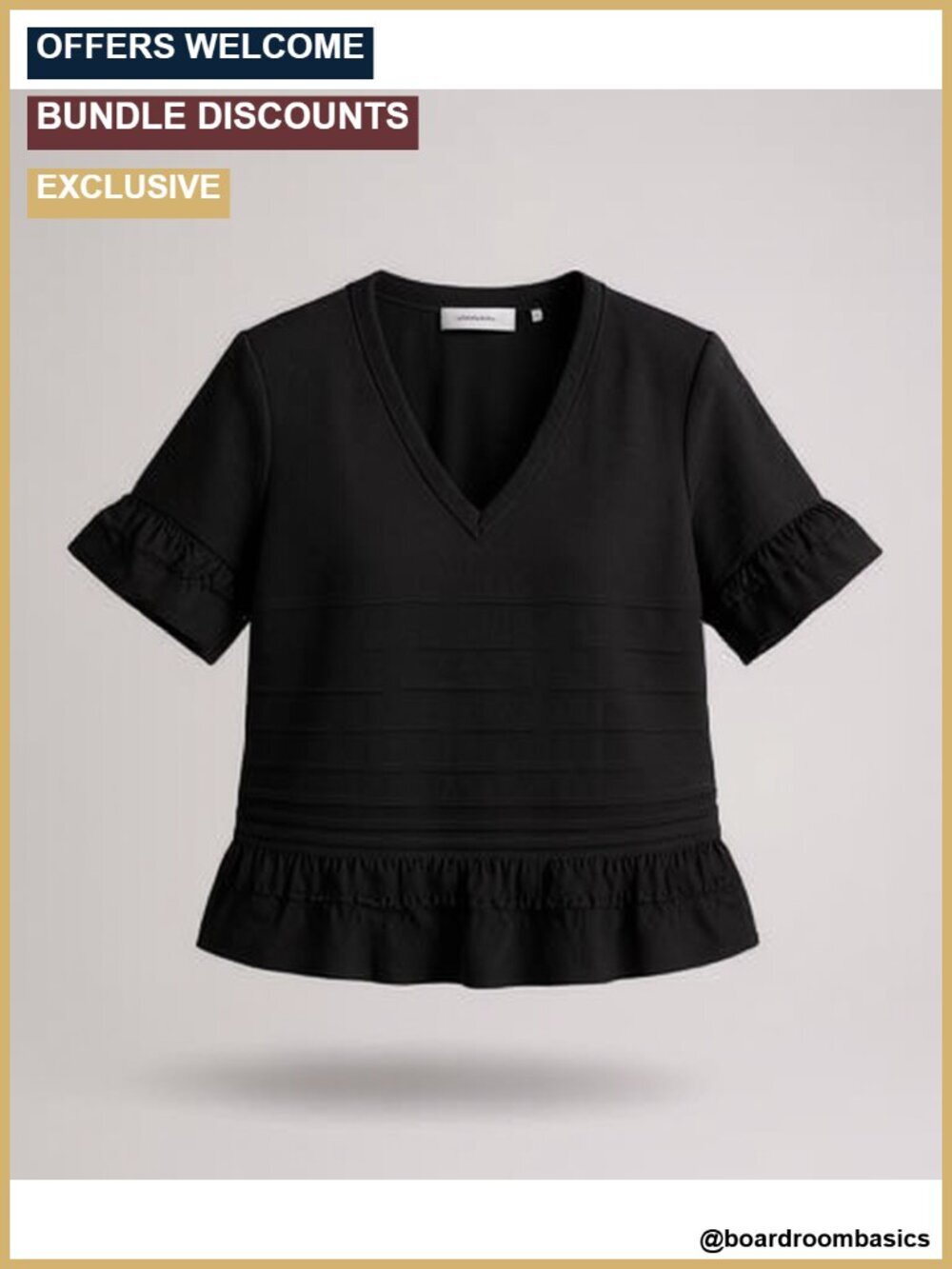 Ruffled Short Sleeve V Neck Knit Crochet Pullover Summer Casual Blouse